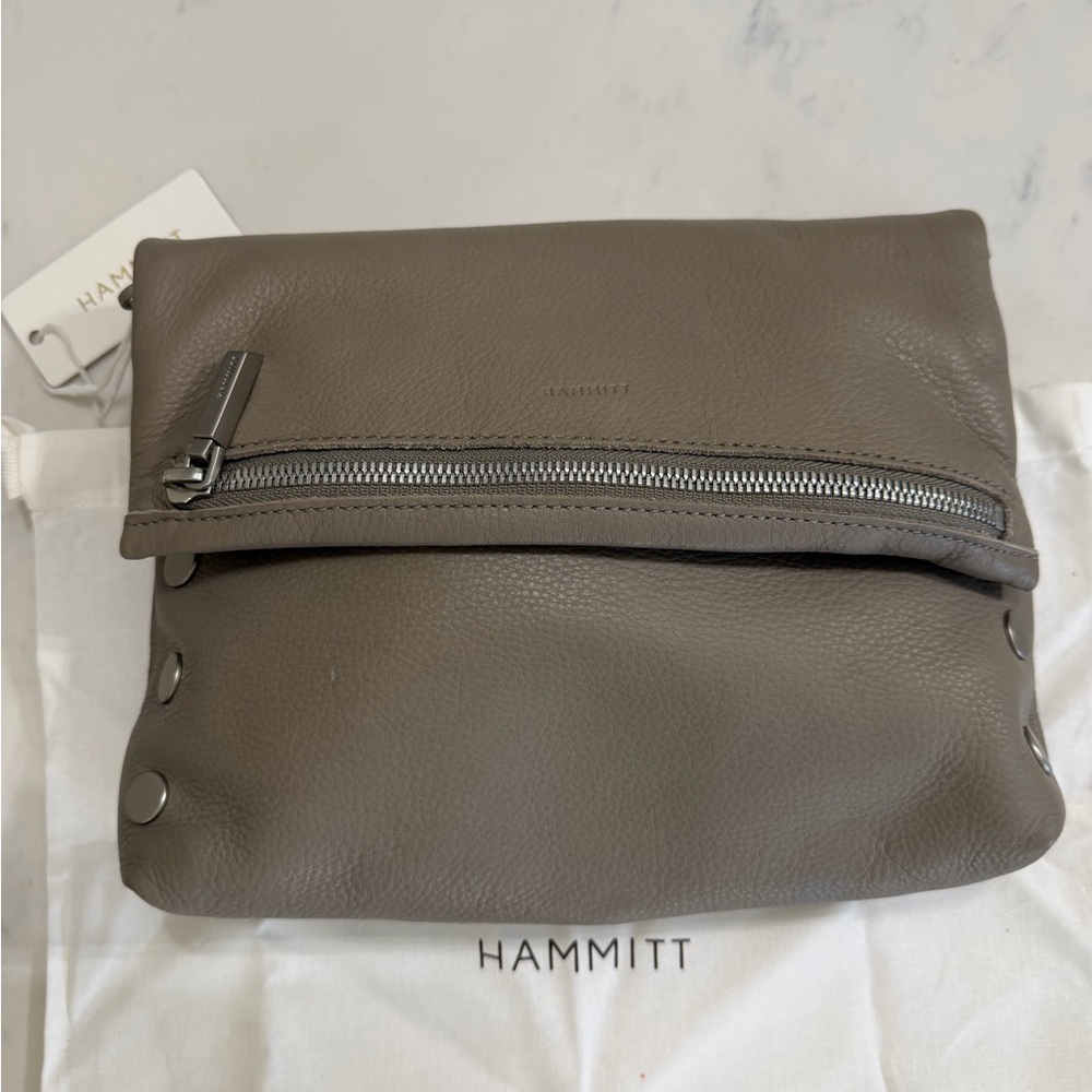Hammitt VIP Pewter Leather Crossbody NWT